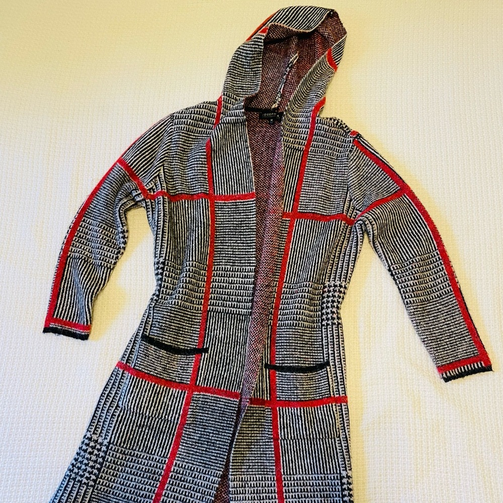 Joseph A Hooded Maxi Cardigan size M